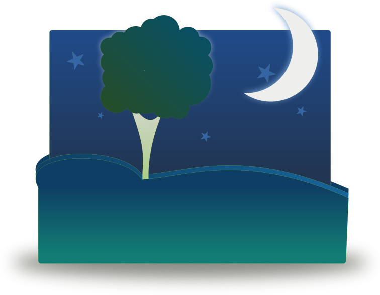 Free Sunset Free Landscape By Night - Night Clip Art (1128x750)