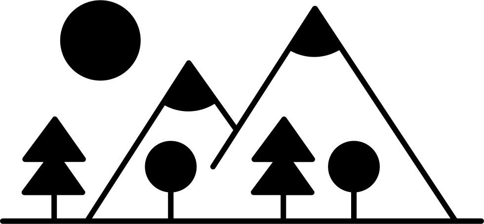 Mountain Side With Trees Made Up Different Shapes Comments - Triangle (980x454)