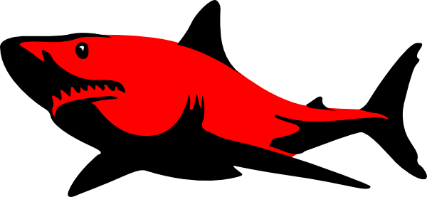 Small - Red And Black Shark (600x277)