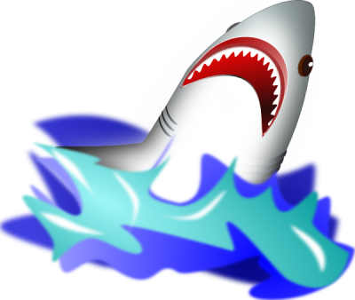 Free Shark Clip Art Free Clipart Images - Shark Jumping Out Of Water Clipart (400x338)