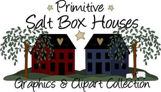Primitive Saltbox House Patterns - Primitive Cliparts (529x303)