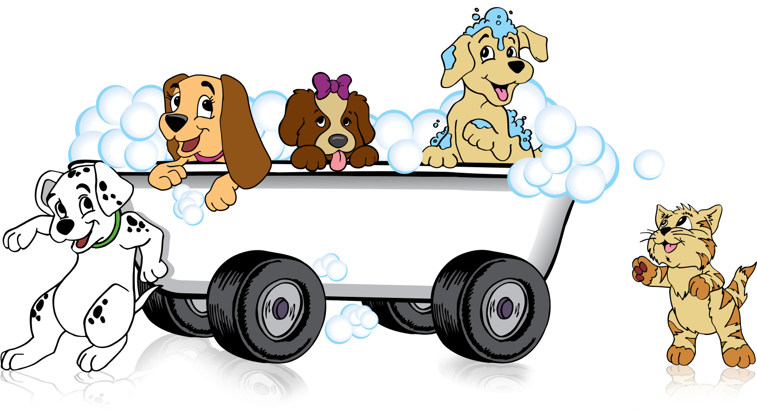 Dog Grooming Clipart - Pet Grooming Clipart (1510x827)