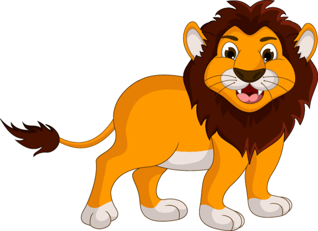 Stock De Ilustración De Dibujos Animados Ilustración - Cute Lion Cartoon (640x465)
