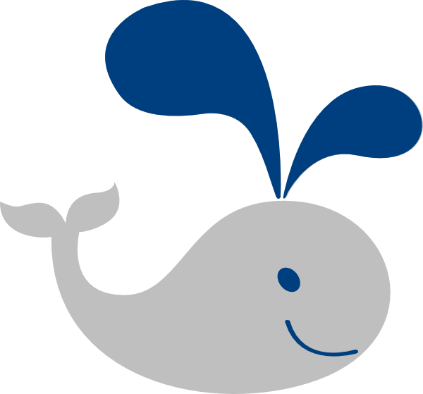 Clip Art - Blue Whale For Baby Shower (600x559)