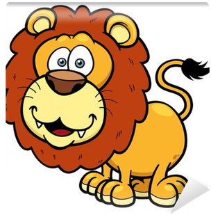 Fotomural Ilustración Vectorial De Dibujos Animados - Largest Cat In The Zoo! Lions Coloring Book (400x400)
