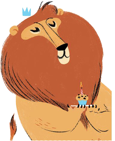 León De La Tarjeta De Felicitación De Cumpleaños Illustrator - Greeting Card (564x542)