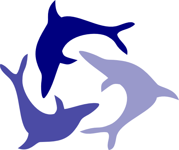 Dolphin Inside Jump Clip Art - Purple Dolphin Clip Art (600x504)