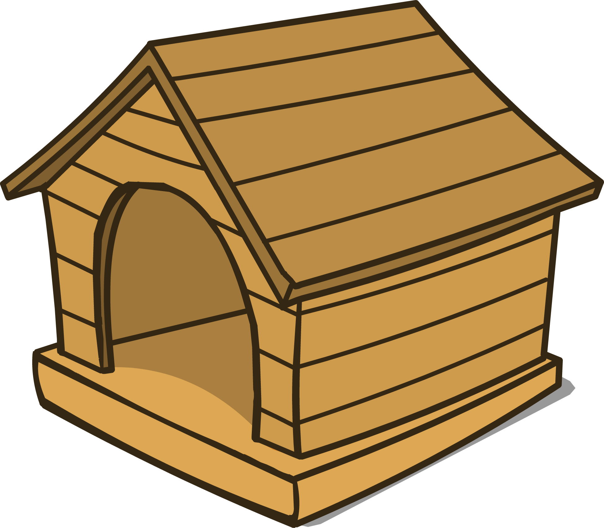 Brown Puffle House Id 205 Sprite 002 - Portable Network Graphics (1950x1705)