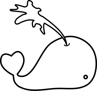 Whale - Whale Coloring Pages For Kids (400x375)
