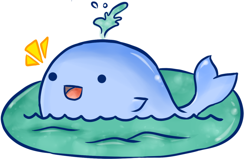 Drawn Whale Cute Chibi - Cute Whale Png (900x616)