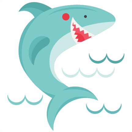 Smiling Shark Svg Scrapbook Cut File Cute Clipart Files - Cute Shark Clipart Png (432x432)