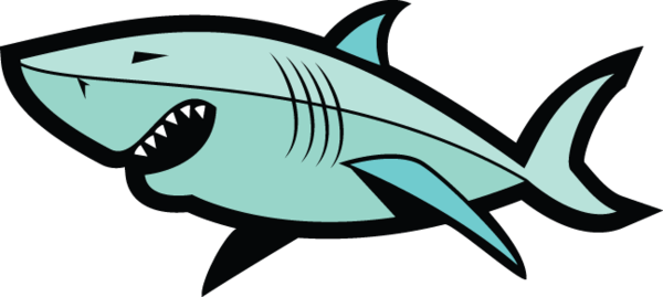 317ra - Shark - Vector Graphics (600x269)