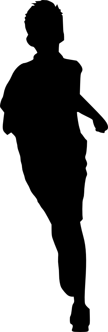 Free Download - Kid Running Silhouette (368x1125)