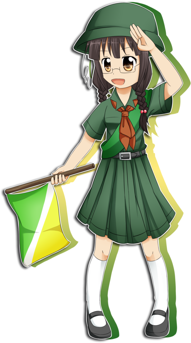 Girl Scout Julia By Kyoukouo - Anime Girl Scout Uniform (678x1177)