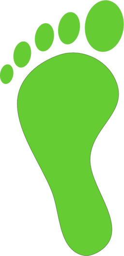 Green Foot Print - Huella De Pie Verde (256x529)