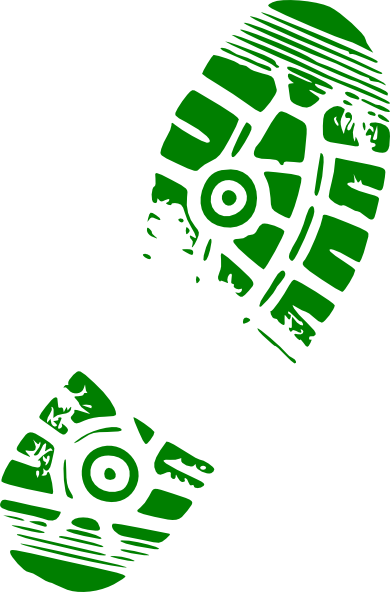 Shoe Print Green Clip Art At Clker Com Vector Clip - Clip Art Cross Country Run (390x592)