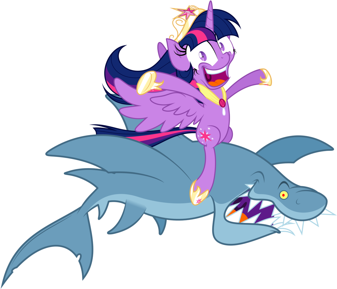 Absurd Res, Alicorn, Alicorn Drama, Artist - My Little Pony As Sharks (1191x1024)