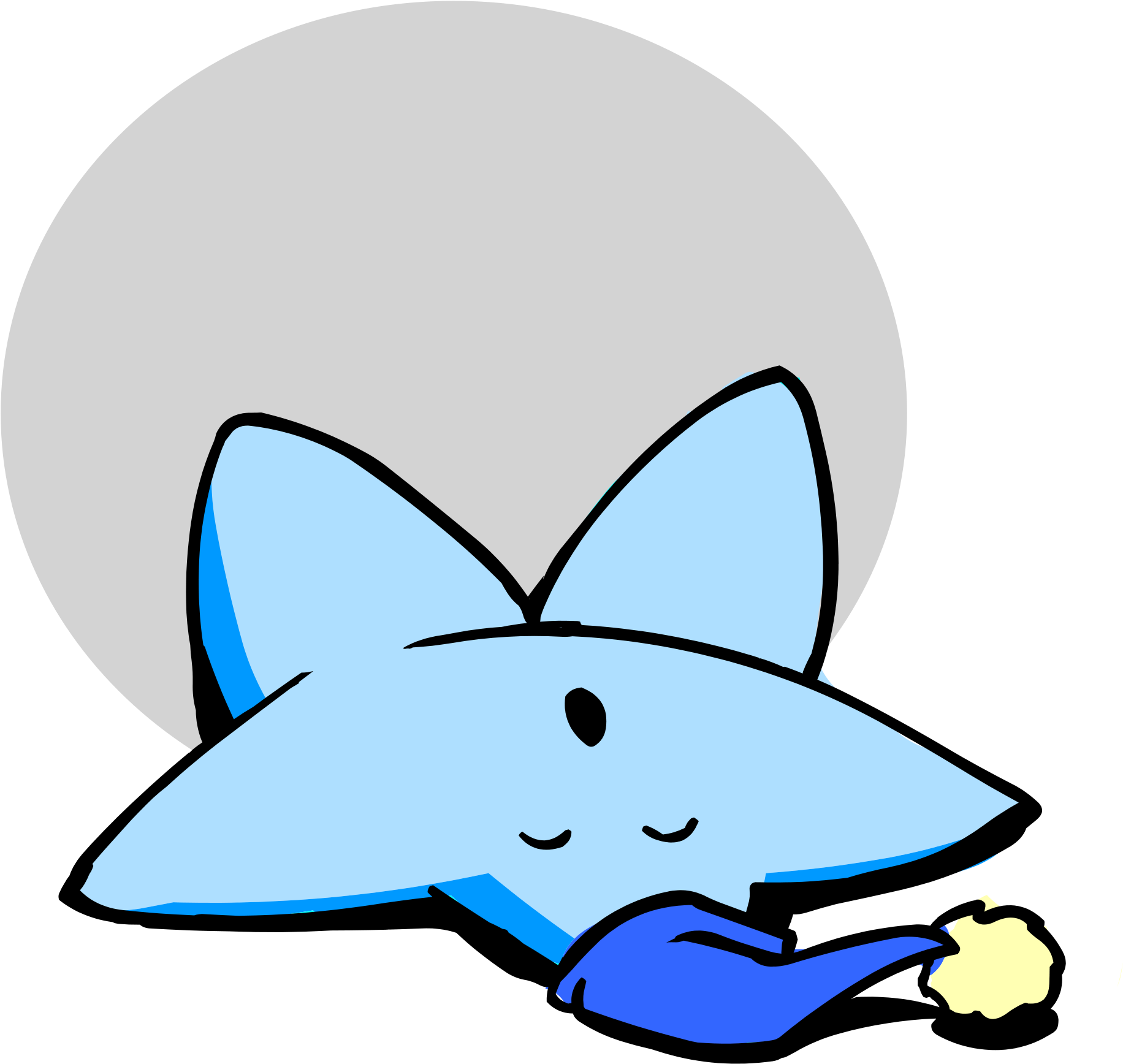 File - Star Sleeping Clipart (2000x2000)
