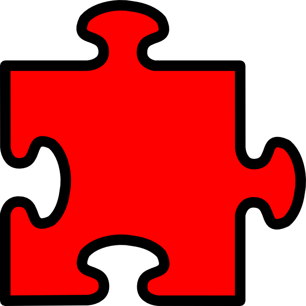 Puzzle Piece Clip Art At Clker Com Vector Clip Art - Autism Red Puzzle Piece (600x601)