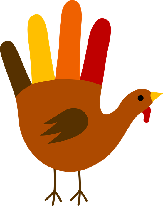 November Calendar - Hand Turkey (555x700)