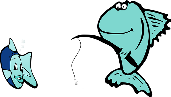 Anthropomorphized Animals Cartoon Dating F - Fishing Cartoon (596x340)