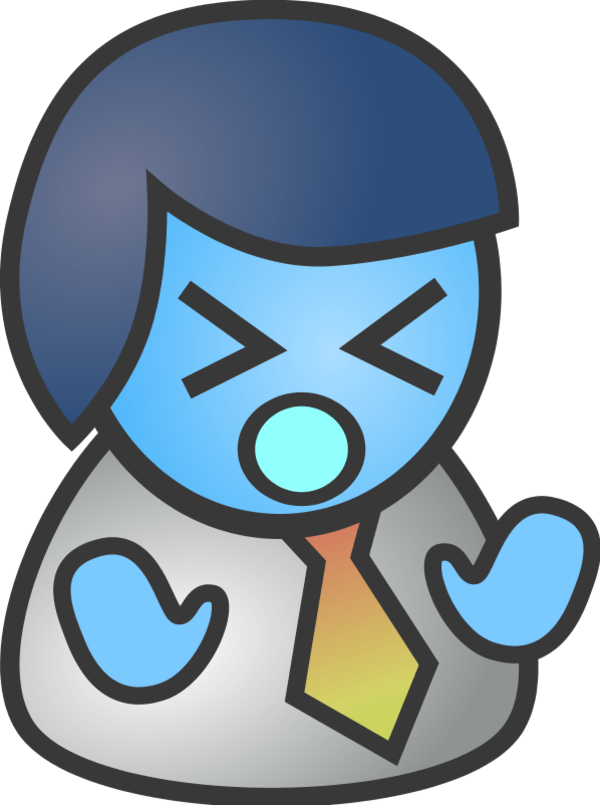 People Biz Male Sad - Clip Art People (600x805)