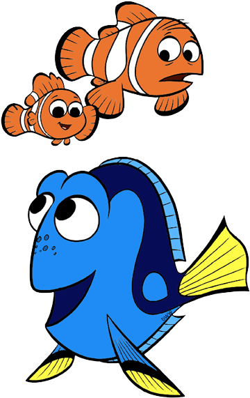 Finding Dory Clip Art Images - Nemo And Dory Clipart (373x584)