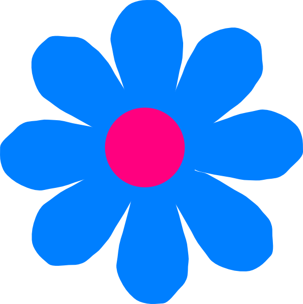Blue Flower Clip Art Pictures Yahfmb Clipart - Animated Flowers (594x597)