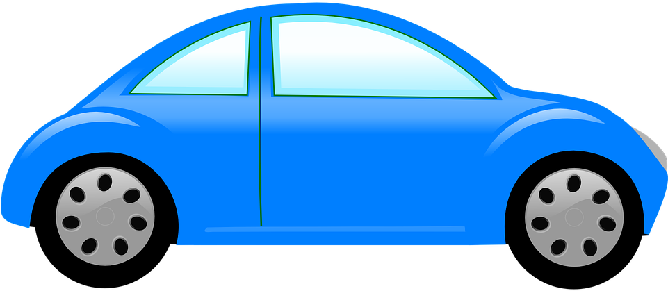Blue Car Clipart Beetle Car - Car Clipart .png (960x480)