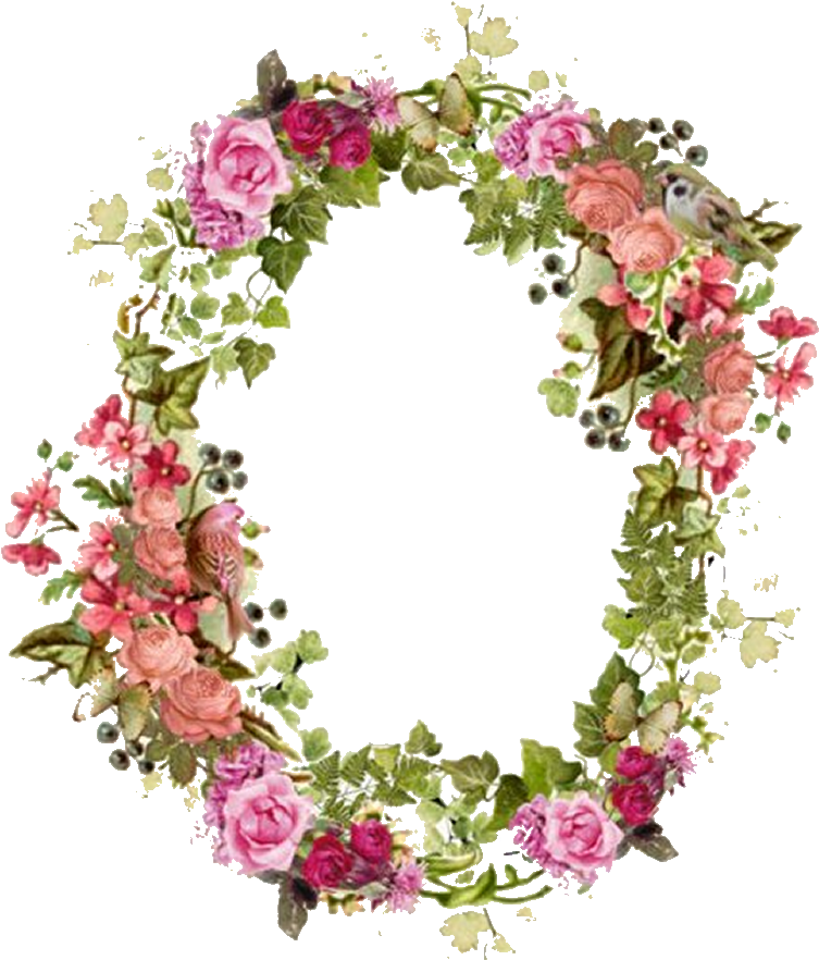 Flower Picture Frames Clip Art - Border Flower Vintage Png (820x1000)