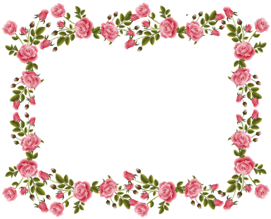 Free Vintage Pink Rose Frame By Meinlilapark Http - Floral Border Clip Art (400x328)