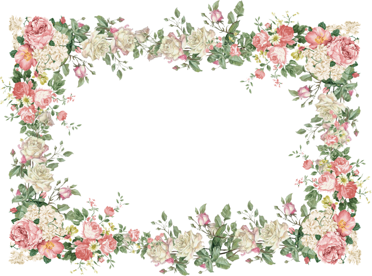 Floral Frame Png File - Vintage Flower Frame (1234x917)