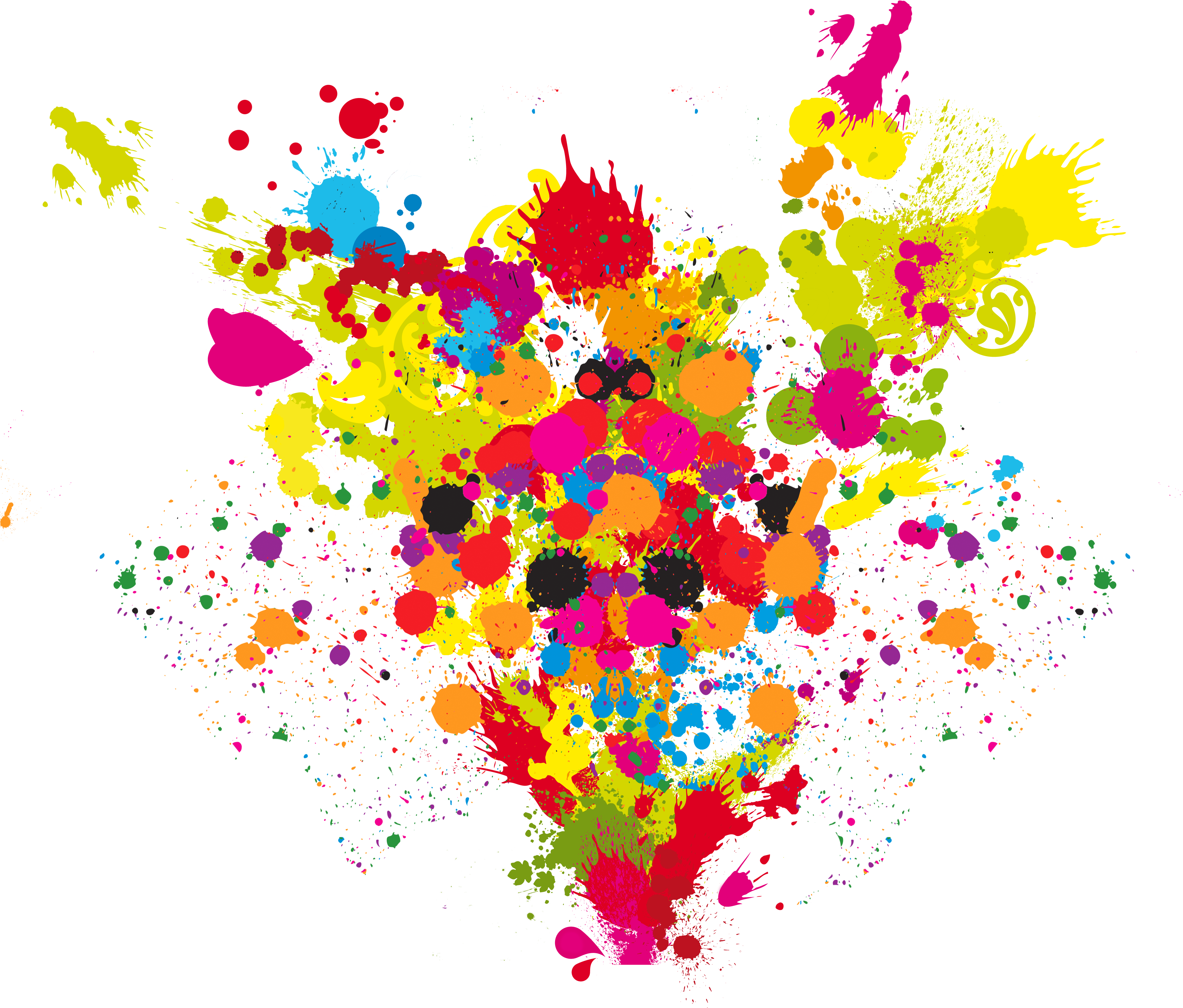 Painting Clipart Explosion - Colours Png (3888x3359)