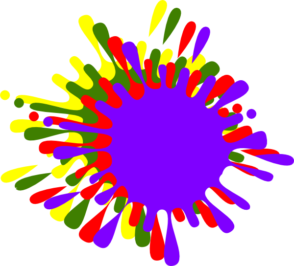 Multicouleur Clipart - Splash Of Colour Clipart (600x544)