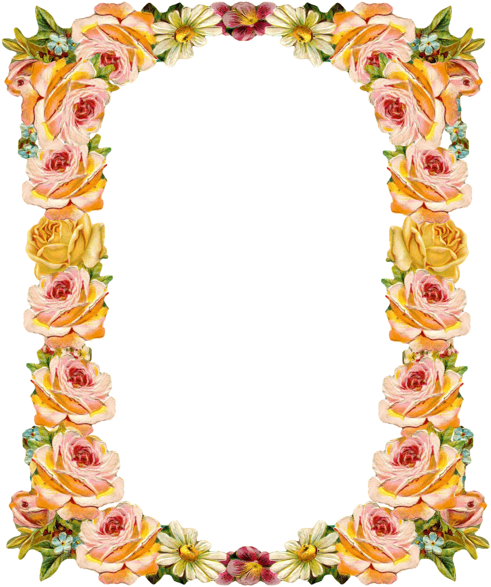 Peach Clipart Frame - Shradhanjali Photo Frames Online (984x1200)
