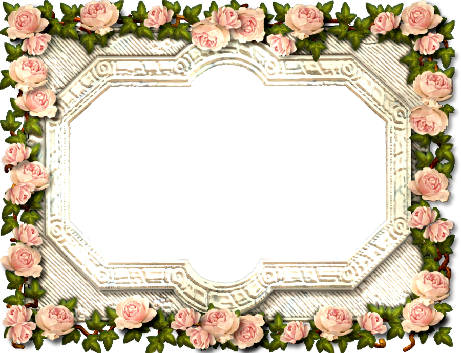 Antique Rose Frame By Scrapbee - Antique Frame Png (900x689)