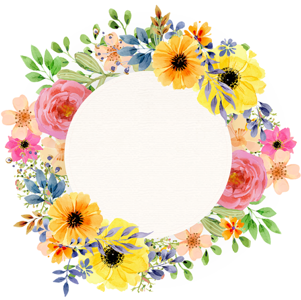 Aguarela Floral Primavera Vintage Frame, Aguarela Floral - Latest New Good Morning (640x640)