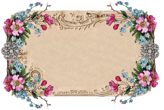 Beautiful Vintage Floral Frame From Free Pretty Things - Frame Floral Vintage Hd (557x376)
