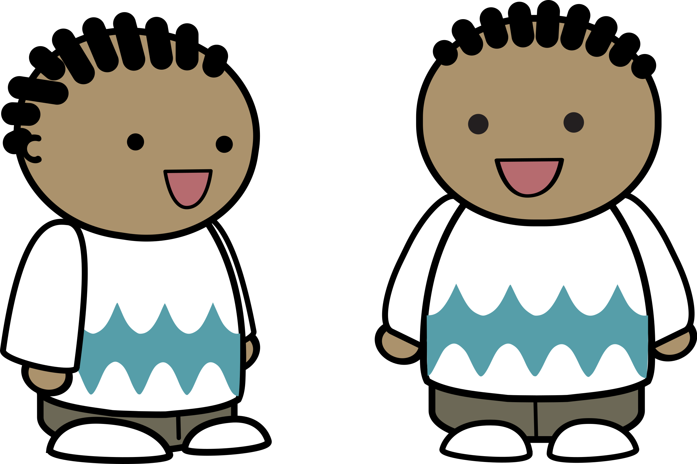 Character With Cornrows - Cartoon Character With Cornrows (2400x1598)