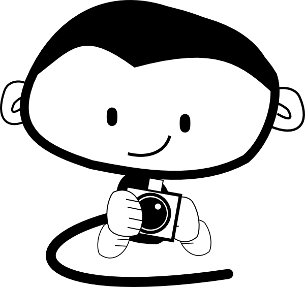 Monkeyholding A Camera (600x565)