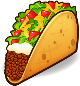 Taco Clipart Taco Clipart Png Monkey Clipart Free Download - Taco Emoji (400x372)