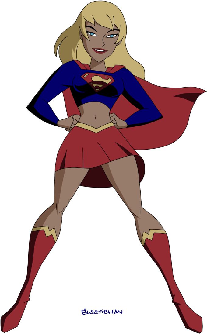 Supergirl Fight - Supergirl Justice League Unlimited (711x1123)
