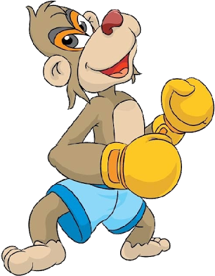 Cartoon Baby Monkey - Cartoon (400x400)