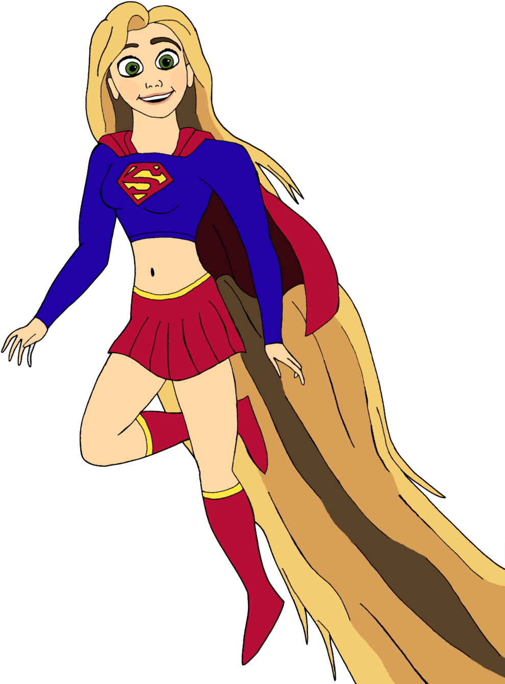 Rapunzel As Supergirl By Renthegodofhumor-d9aer9y - Rapunzel Supergirl (1024x1376)