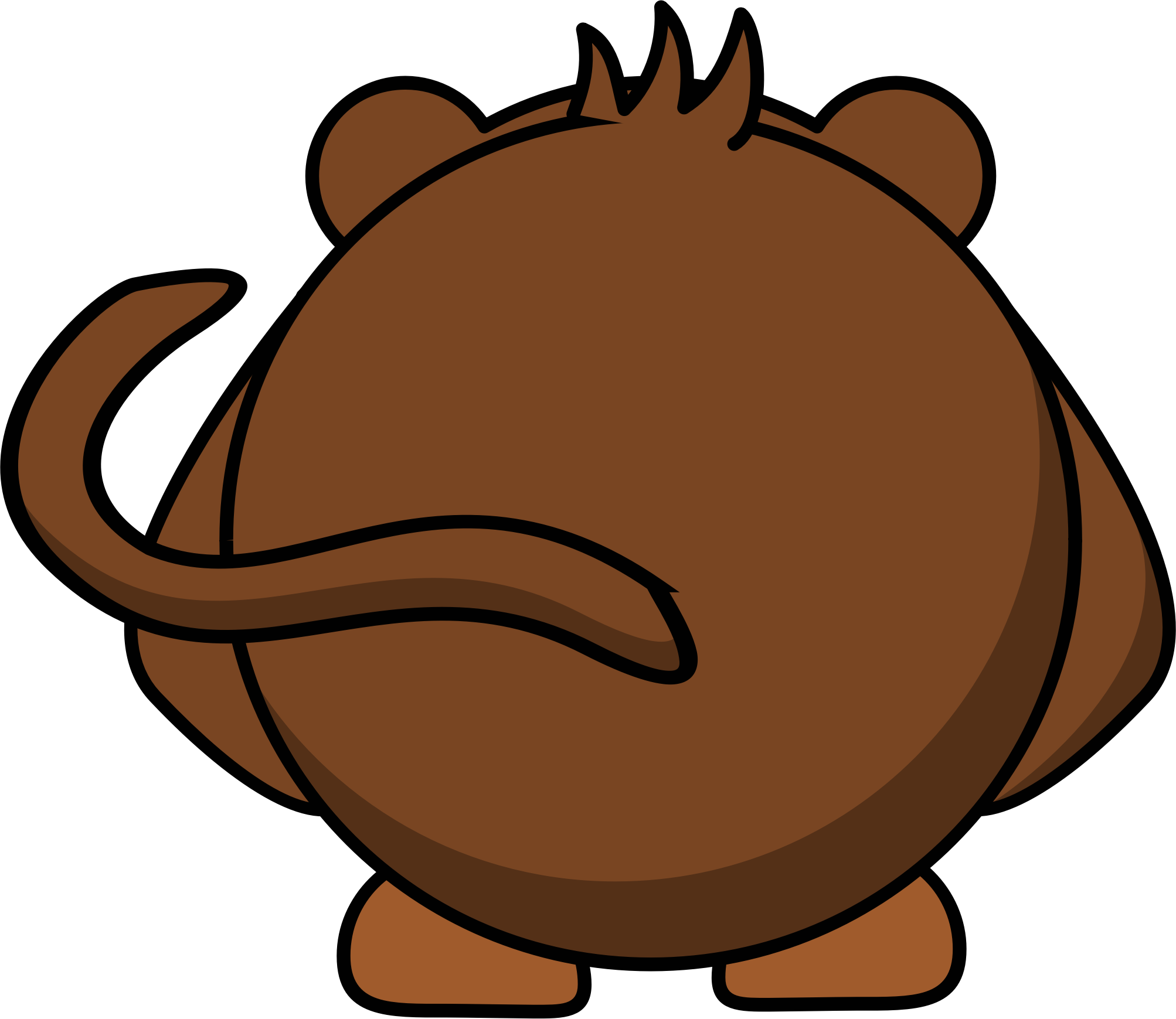 Monkey Back - Monkey On Back Clipart (2006x1739)