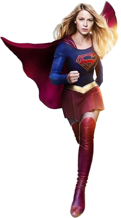Supergirl Png Hd - Supergirl Races The Flash (409x737)