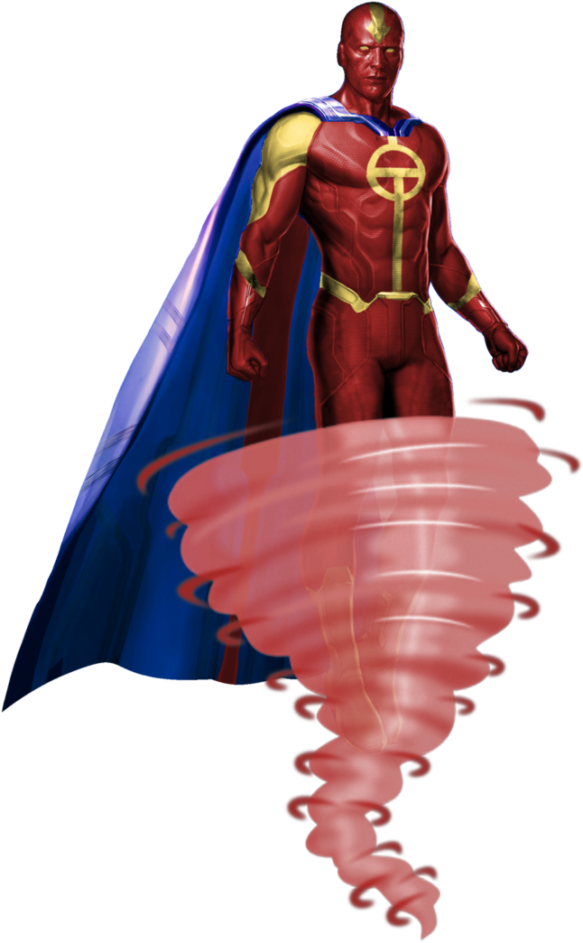 Red Tornado Concept [cw Supergirl] By Trickarrowdesigns - Cardboard Cutouts: Avengers: Age Of Ultron Vision Desktop (1024x1760)