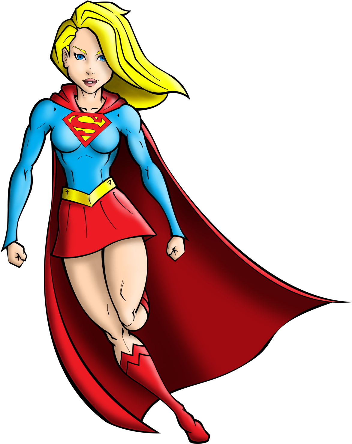 Supergirl Color By Jest84 Supergirl Color By Jest84 - Supergirl Fly Cartoon Png (1280x1557)