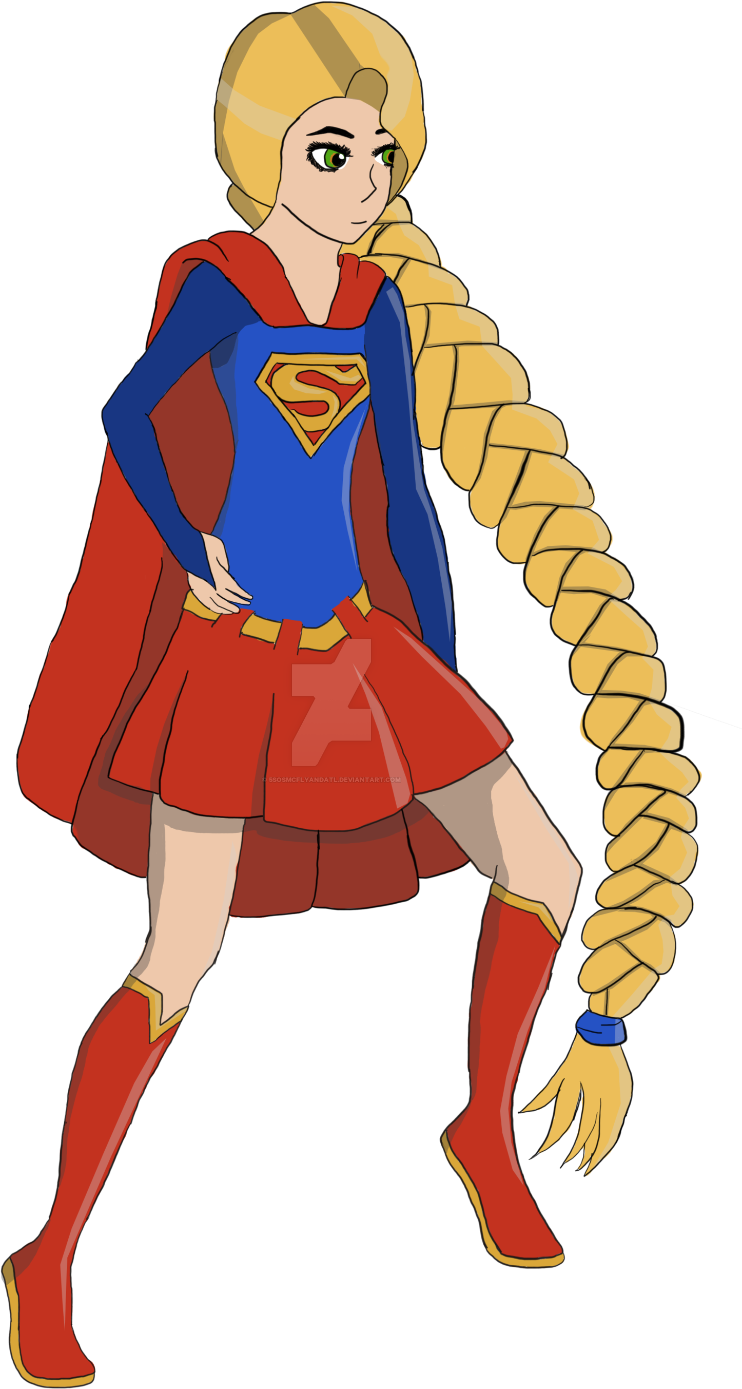 Rapunzel As Supergirl By 5sosmcflyandatl-d9vvz2h - Rapunzel Supergirl (1600x2774)