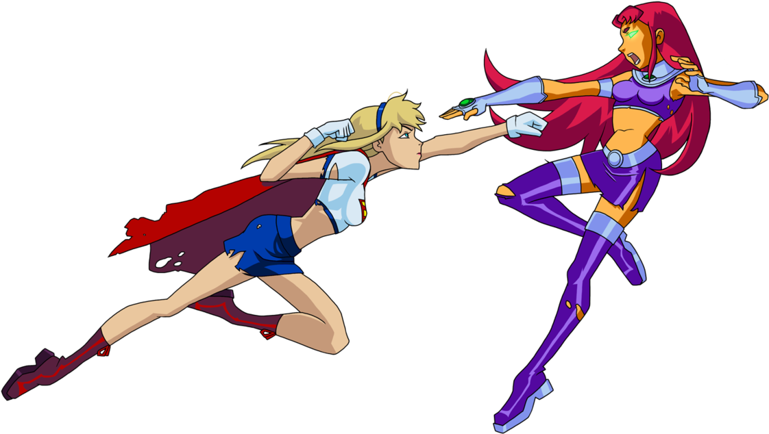Starfire Superman Supergirl Blackfire - Starfire Superman Supergirl Blackfire (1144x699)